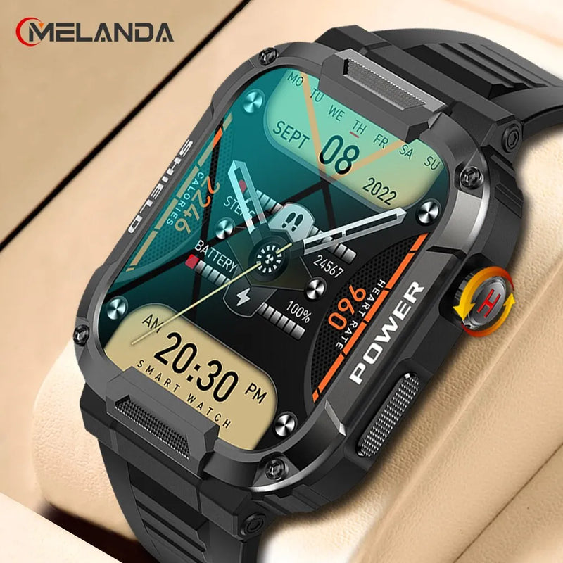 Smartwatch Militar Melanda 1.85 relogio inteligente masculino androi